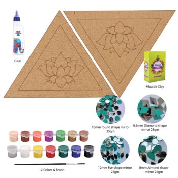 DIY Lotus Triangle Pair Lippan Art Kit